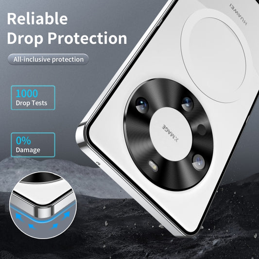 Huawei Mate 60 MagSafe Magnetic Frosted Metal Phone Case(Silver) by buy2fix