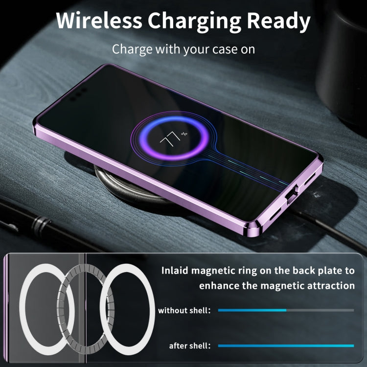 For Huawei Mate 60 Pro / Mate 60 Pro+ MagSafe Magnetic Frosted Metal Phone Case(Purple) by buy2fix