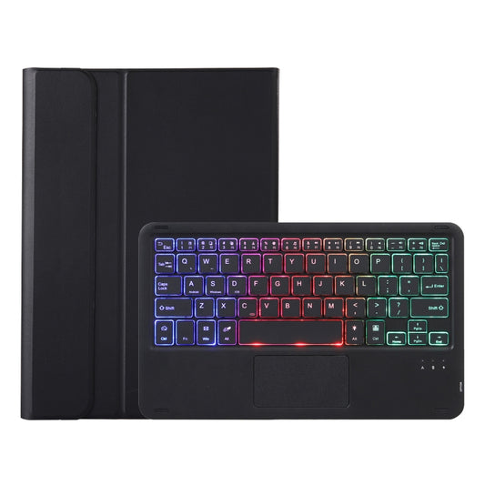 For Xiaomi Redmi Pad SE 11 inch A0N9-AS Lambskin Texture Ultra-thin Detachable Backlight Bluetooth Keyboard Leather Case with Touchpad(Black) - Xiaomi Keyboard by buy2fix | Online Shopping UK | buy2fix
