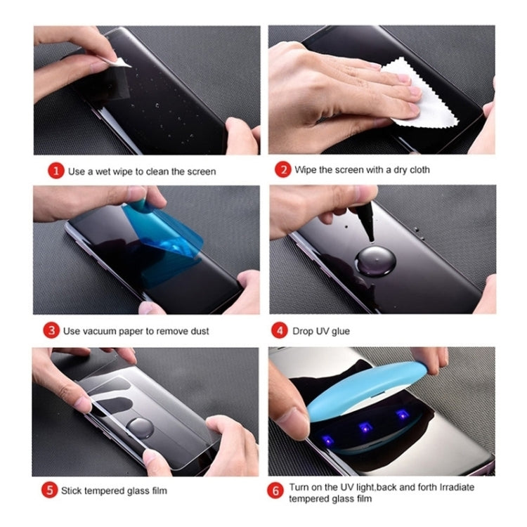 For ZTE Axon 10 Pro UV Liquid Curved Full Glue Tempered Glass Film - ZTE Tempered Glass by buy2fix | Online Shopping UK | buy2fix