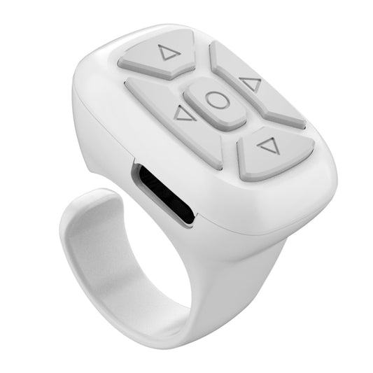 S18 Portable Smart Wireless Bluetooth Ring Remote Control(White) by buy2fix