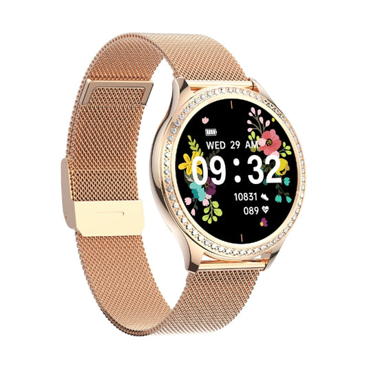 AK53 IP67 BT5.2 1.32inch Smart Watch Support Voice Call / Health Monitoring, Style:Steel Mesh Strap(Gold) by buy2fix