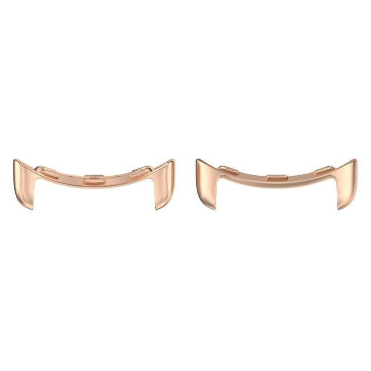 For Google Pixel Watch 2 1 Pair Stainless Steel Metal Watch Band Connector(Rose Gold) - Other by buy2fix | Online Shopping UK | buy2fix