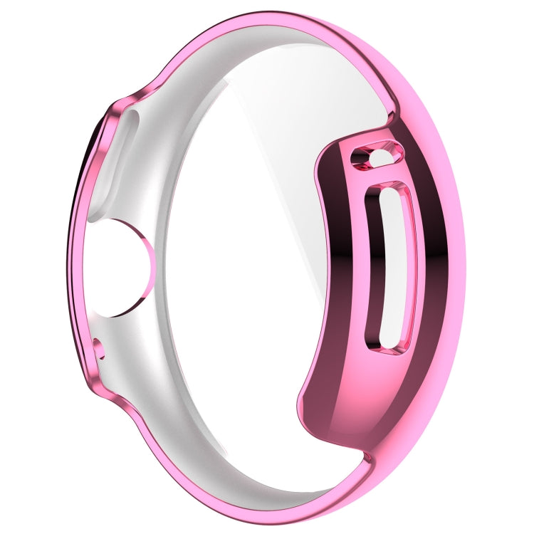 For Google Pixel Watch 2 Full Coverage TPU Electroplated Watch Protective Case(Pink) - Watch Cases by buy2fix | Online Shopping UK | buy2fix