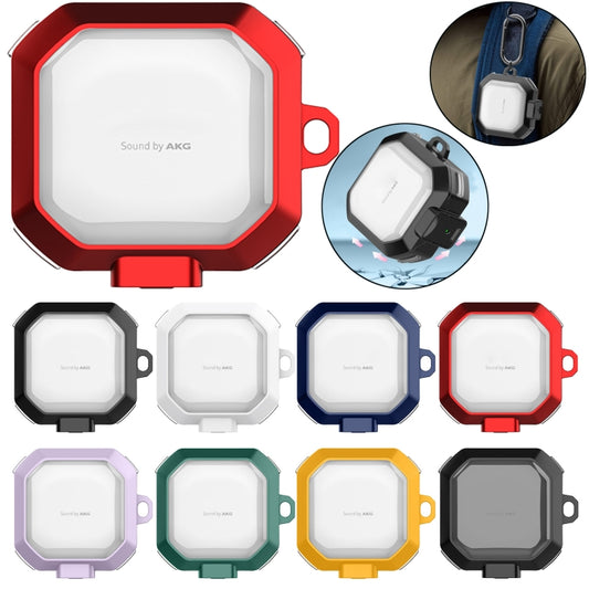 For Samsung Buds Live / Buds2 / Pro / 2Pro TPU + PC Transparent Wireless Earphones Protective Case With Switch(White) by buy2fix