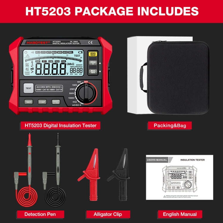 HABOTEST HT5203 Insulation Resistor Tester by HABOTEST