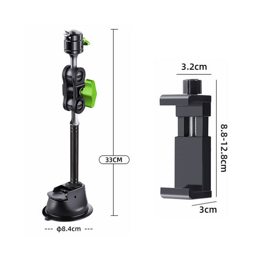 Single Suction Cup Pea Clamp Arm Holder 33cm with Knob Phone Clamp by buy2fix