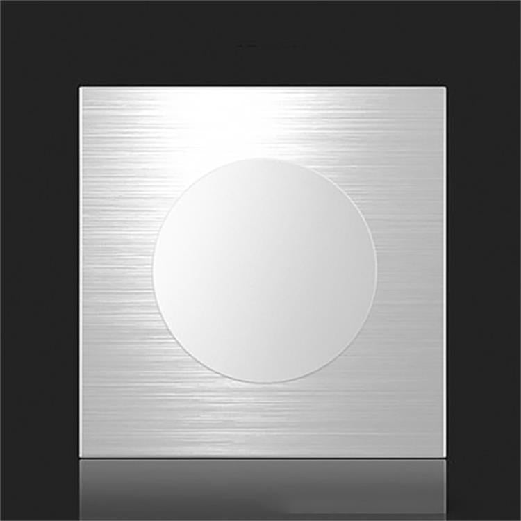 86mm Gray Aluminum Wire Drawing LED Switch Panel, Style:Blank Panel - by buy2fix | Online Shopping UK | buy2fix