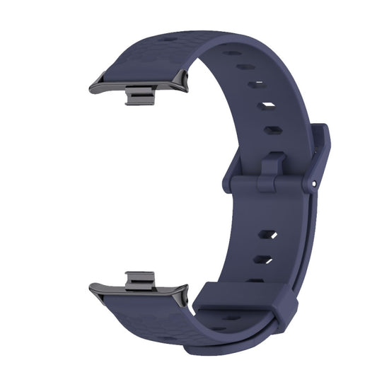 For Xiaomi Smart Band 9 Pro / 8 Pro Mijobs Honeycomb Texture Silicone Watch Band(Midnight Blue Black) by MIJOBS