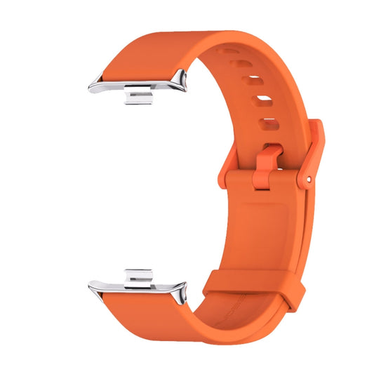 For Xiaomi Smart Band 9 Pro / 8 Pro Mijobs Silicone Breathable Watch Band(Orange Silver) by MIJOBS