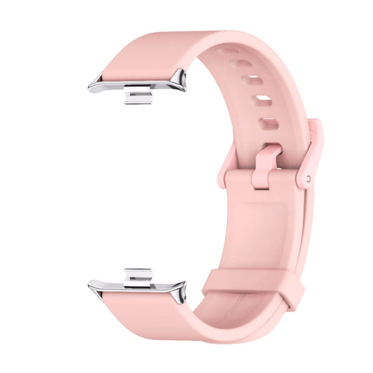 For Xiaomi Smart Band 9 Pro / 8 Pro Mijobs Silicone Breathable Watch Band(Pink Silver) by MIJOBS