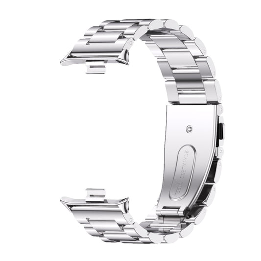 For Xiaomi Smart Band 9 Pro / 8 Pro Mijobs Three Beads Stainless Steel Watch Band(Silver) by MIJOBS