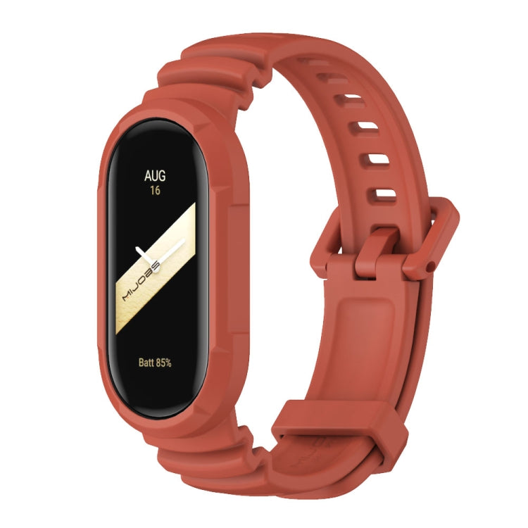 For Xiaomi Mi Band 8 MIJOBS GS Unibody Solid Color Sports Watch Band(Orange) - Watch Bands by MIJOBS | Online Shopping UK | buy2fix