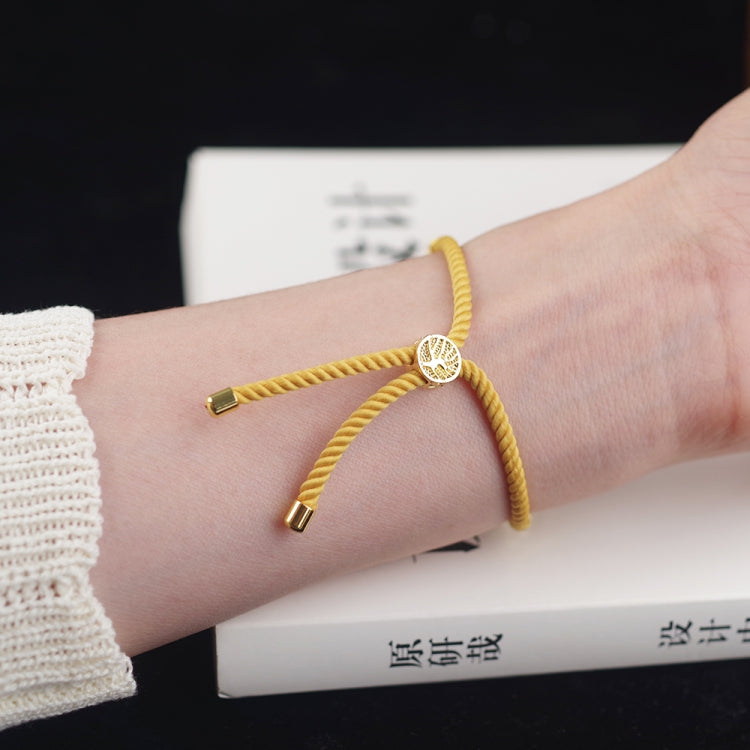 For Xiaomi Smart Band 10 / 9 / 8 Mibbs Milan Cord Bracelet Watch Band(Yellow) - Watch Bands by MIJOBS | Online Shopping UK | buy2fix
