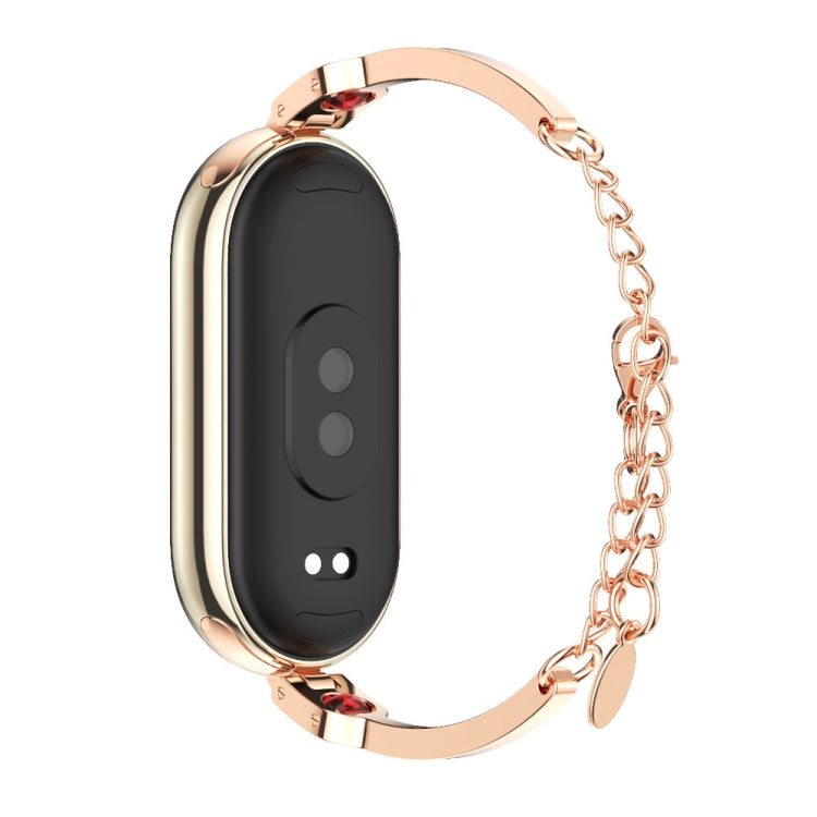 For Xiaomi Smart Band 10 / 9 / 8 Mijobs Ruyi Beauty Bracelet Watch Band(Rose Gold Red) - Watch Bands by MIJOBS | Online Shopping UK | buy2fix
