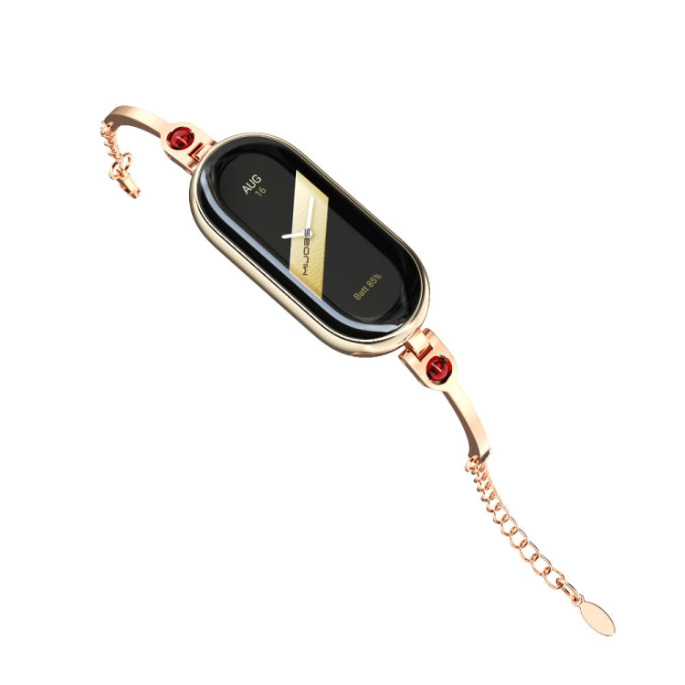 For Xiaomi Smart Band 10 / 9 / 8 Mijobs Ruyi Beauty Bracelet Watch Band(Rose Gold Red) - Watch Bands by MIJOBS | Online Shopping UK | buy2fix