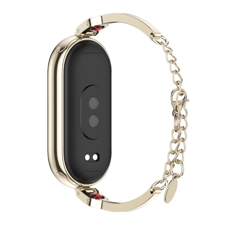 For Xiaomi Smart Band 10 / 9 / 8 Mijobs Ruyi Beauty Bracelet Watch Band(Light Gold Red) - Watch Bands by MIJOBS | Online Shopping UK | buy2fix