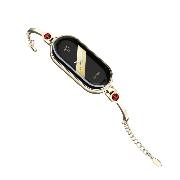 For Xiaomi Smart Band 10 / 9 / 8 Mijobs Ruyi Beauty Bracelet Watch Band(Light Gold Red) - Watch Bands by MIJOBS | Online Shopping UK | buy2fix
