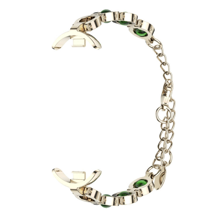For Xiaomi Smart Band 10 / 9 / 8 Mijobs Mermaid Beauty Bracelet Watch Band(Light Gold Green) - Watch Bands by MIJOBS | Online Shopping UK | buy2fix