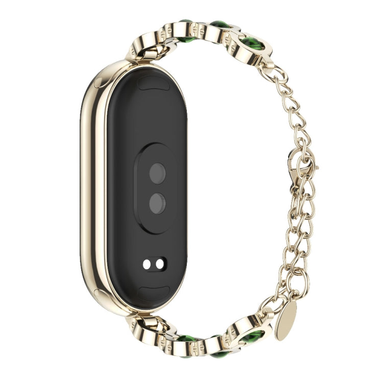 For Xiaomi Smart Band 10 / 9 / 8 Mijobs Mermaid Beauty Bracelet Watch Band(Light Gold Green) - Watch Bands by MIJOBS | Online Shopping UK | buy2fix