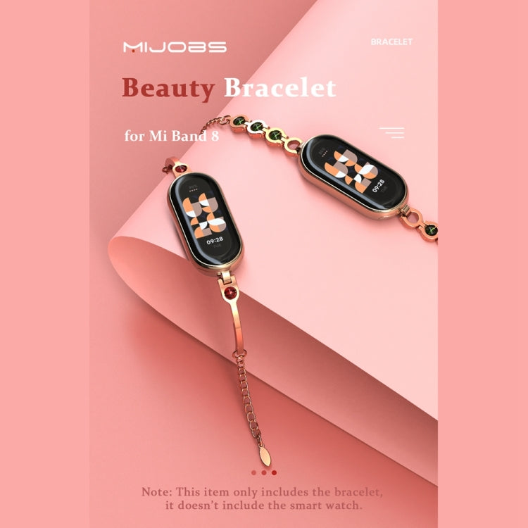 For Xiaomi Smart Band 10 / 9 / 8 Mijobs Mermaid Beauty Bracelet Watch Band(Light Gold Green) - Watch Bands by MIJOBS | Online Shopping UK | buy2fix