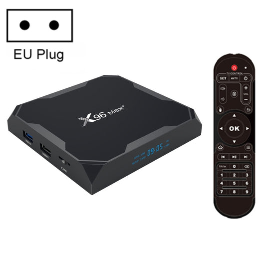 X96 max+ 4K Smart TV Box, Android 9.0, Amlogic S905X3 Quad-Core Cortex-A55,4GB+64GB, Support LAN, AV, 2.4G/5G WiFi, USBx2,TF Card, EU Plug - Amlogic S905 by buy2fix | Online Shopping UK | buy2fix