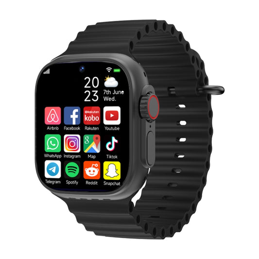 GS37 1.95 inch Screen Smart Phone Watch, 1GB+16GB, Android 9.0, Spreadtrum SL8541E, Network: 4G, Single Nano SIM, Front & Rear Camera(Black) - Smart Watches by buy2fix | Online Shopping UK | buy2fix