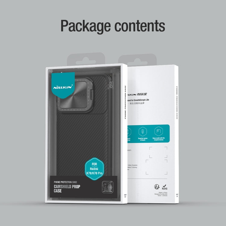 For Xiaomi Redmi K70/K70 Pro NILLKIN Black Mirror Prop CD Texture Mirror Phone Case(Black) by NILLKIN