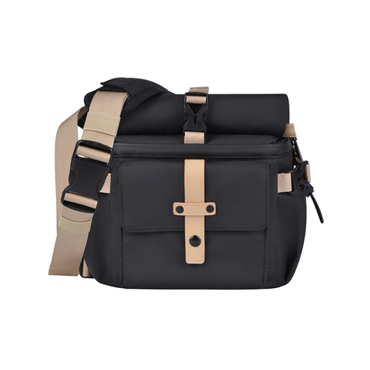 Cwatcun D90 Contrast Color Single Shoulder Camera Bag Outdoor Camera Bag Professional Crossbody Handbag, Size:22 x 15 x 18.5cm Small(Black) by Cwatcun