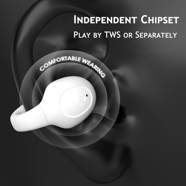 G91 Ear Clip Bone Conduction TWS Noise Reduction Bluetooth Earphone(White) - TWS Earphone by buy2fix | Online Shopping UK | buy2fix