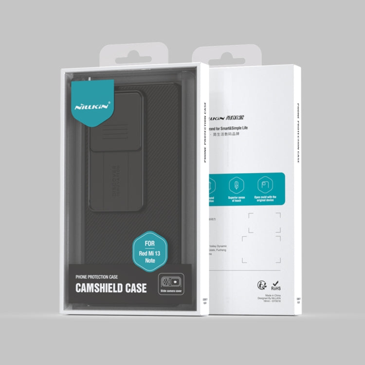 For Xiaomi Redmi Note 13 5G NILLKIN Black Mirror Series Camshield PC Phone Case(Blue) - Xiaomi Cases by NILLKIN | Online Shopping UK | buy2fix