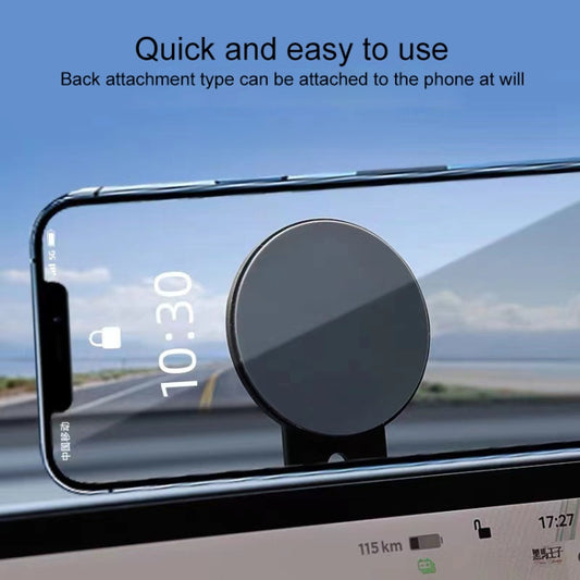 ZF013 For Tesla MagSafe Magnetic Hidden Phone Holder, Flip Version(Silver) by buy2fix