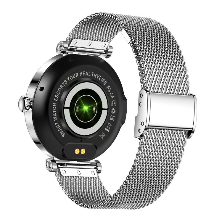 CF32 1.27 inch Screen Lady Smart Watch, Steel Band, Support Female Physiology Monitoring & 100+ Sports Modes(Silver) - Smart Watches by buy2fix | Online Shopping UK | buy2fix