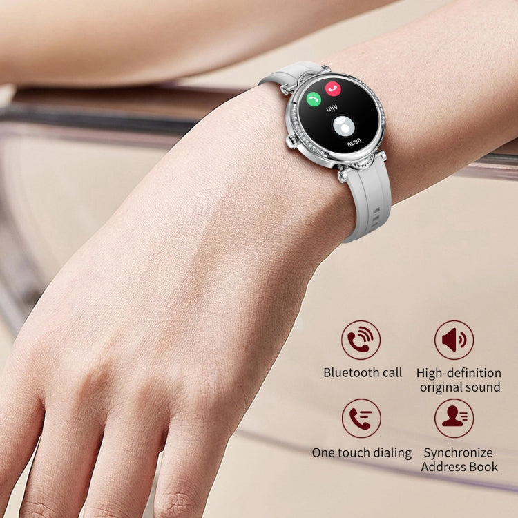 CF32 1.27 inch Screen Lady Smart Watch, Steel Band, Support Female Physiology Monitoring & 100+ Sports Modes(Silver) - Smart Watches by buy2fix | Online Shopping UK | buy2fix