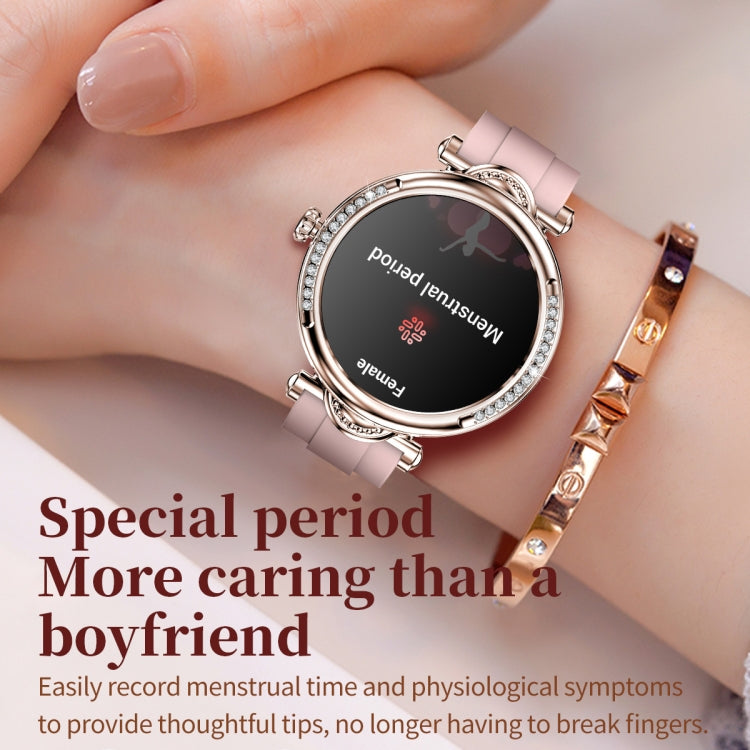 CF32 1.27 inch Screen Lady Smart Watch, Steel Band, Support Female Physiology Monitoring & 100+ Sports Modes(Silver) - Smart Watches by buy2fix | Online Shopping UK | buy2fix