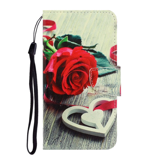For Xiaomi Redmi 9A 3D Colored Drawing Horizontal Flip PU Leather Case with Holder & Card Slots & Wallet(Red Rose) by buy2fix