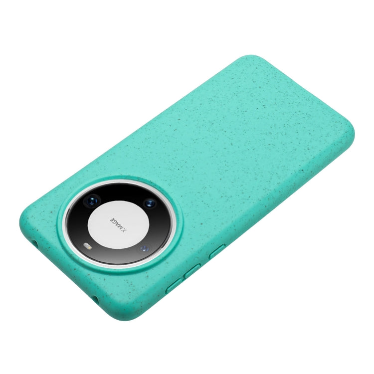For Huawei Mate 60 Wheat MagSafe Magnetic Straw Material + TPU Phone Case(Green) - Huawei Cases by buy2fix | Online Shopping UK | buy2fix