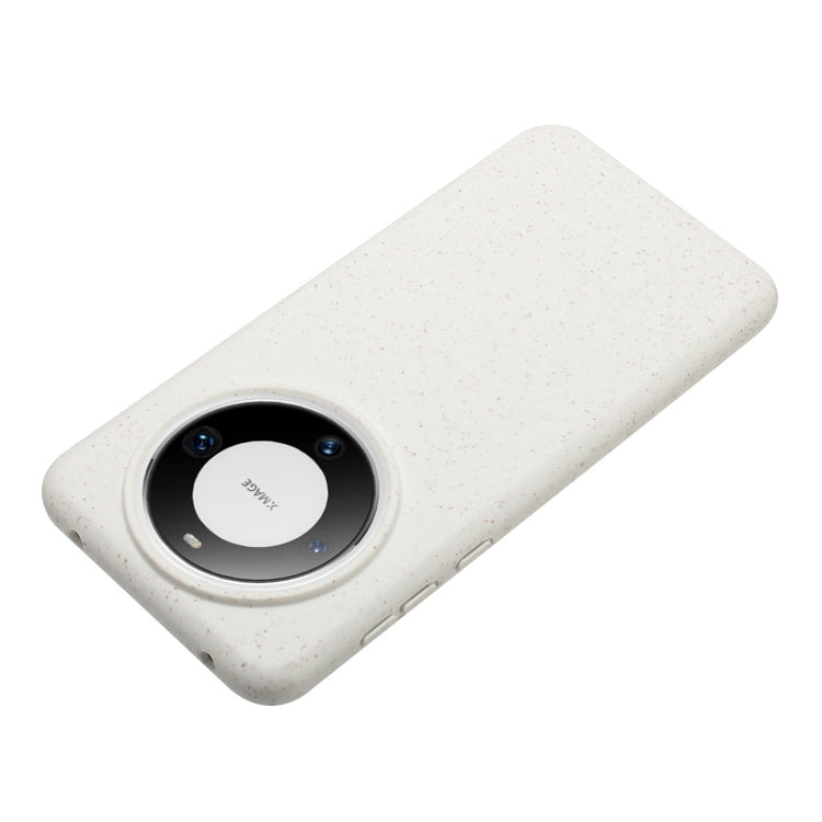 For Huawei Mate 60 Wheat MagSafe Magnetic Straw Material + TPU Phone Case(White) - Huawei Cases by buy2fix | Online Shopping UK | buy2fix