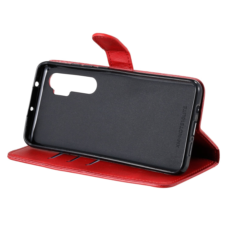 For Xiaomi Mi Note 10 Lite Fashion Calf Texture Zipper Horizontal Flip Leather Case with Stand & Card Slots & Wallet Function(Red) - Xiaomi Cases by buy2fix | Online Shopping UK | buy2fix