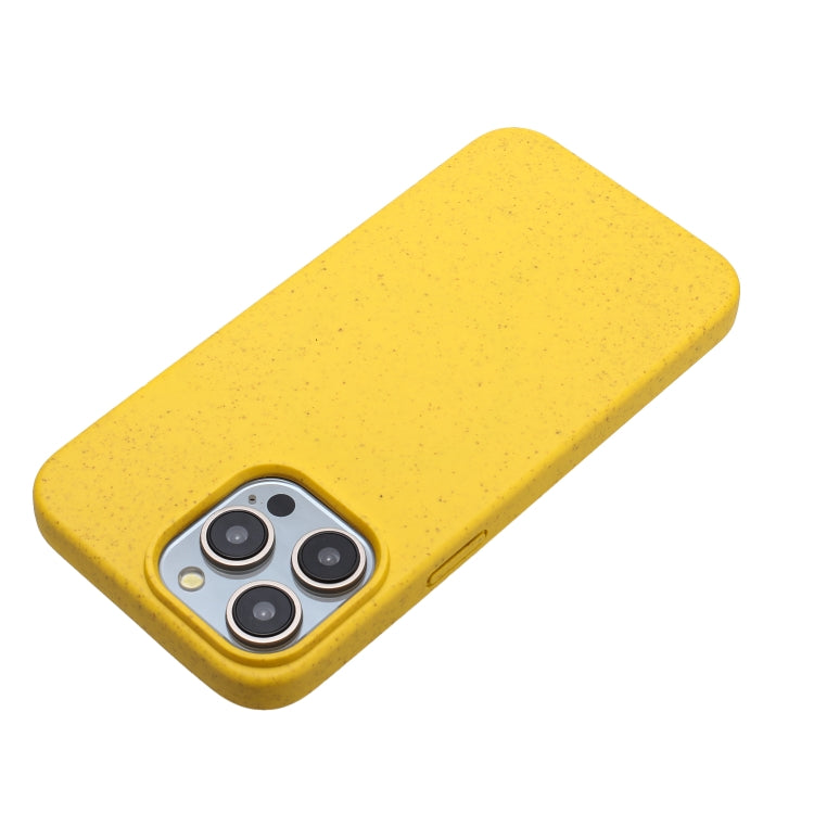 For iPhone 11 Pro Max Wheat MagSafe Magnetic Straw Material + TPU Phone Case(Yellow) - iPhone 11 Pro Max Cases by buy2fix | Online Shopping UK | buy2fix