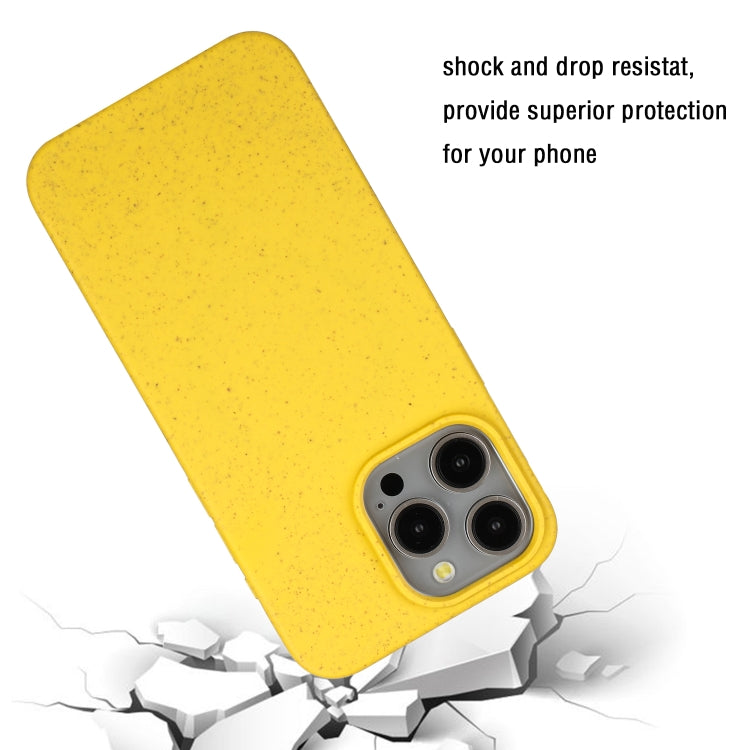 For iPhone 11 Pro Max Wheat MagSafe Magnetic Straw Material + TPU Phone Case(Yellow) - iPhone 11 Pro Max Cases by buy2fix | Online Shopping UK | buy2fix