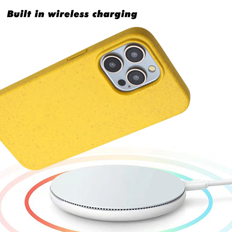 For iPhone 11 Pro Max Wheat MagSafe Magnetic Straw Material + TPU Phone Case(Yellow) - iPhone 11 Pro Max Cases by buy2fix | Online Shopping UK | buy2fix