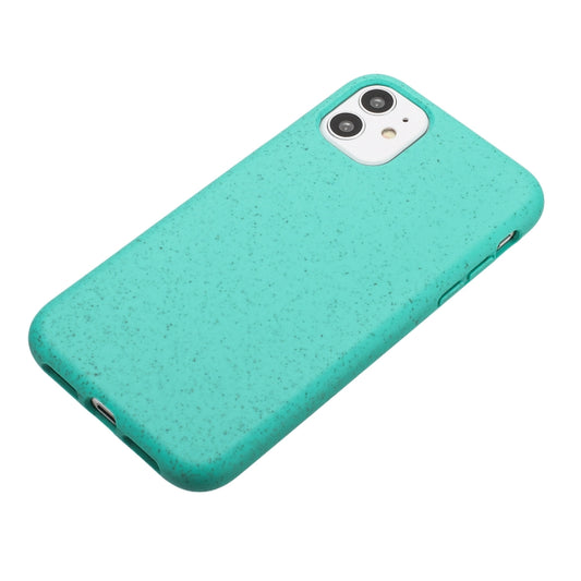 For iPhone 11 Wheat MagSafe Magnetic Straw Material + TPU Phone Case(Green) by buy2fix