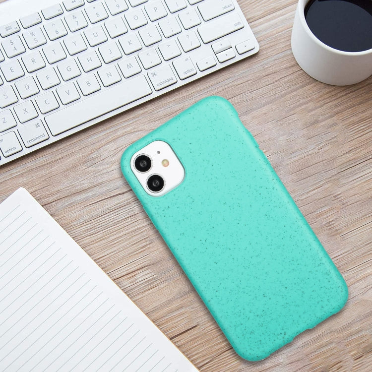 For iPhone 11 Wheat MagSafe Magnetic Straw Material + TPU Phone Case(Green) - iPhone 11 Cases by buy2fix | Online Shopping UK | buy2fix