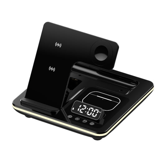 A93 15W 5 in 1 Multifunctional Foldable Wireless Charger Desktop Phone Stand(Black) - Wireless Charger by buy2fix | Online Shopping UK | buy2fix