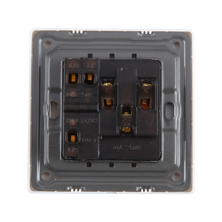 185-265V Multifunctional Wall Switch 86mm with Three-hole Power Socket - by buy2fix | Online Shopping UK | buy2fix