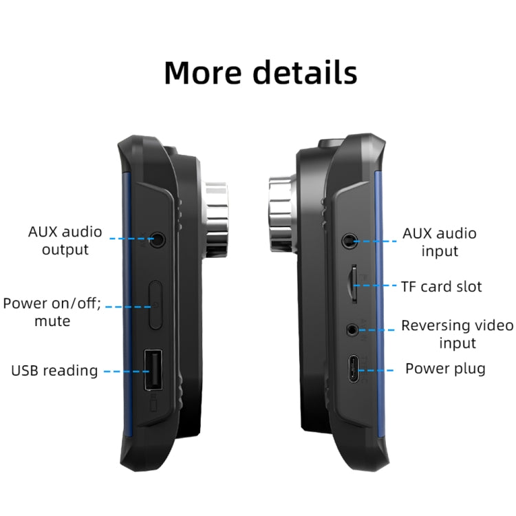 B300R 7 inch Portable Car MP5 Player Built-in Driving Recorder Support CarPlay / Android Auto(Black) - Car MP3 & MP4 & MP5 by buy2fix | Online Shopping UK | buy2fix