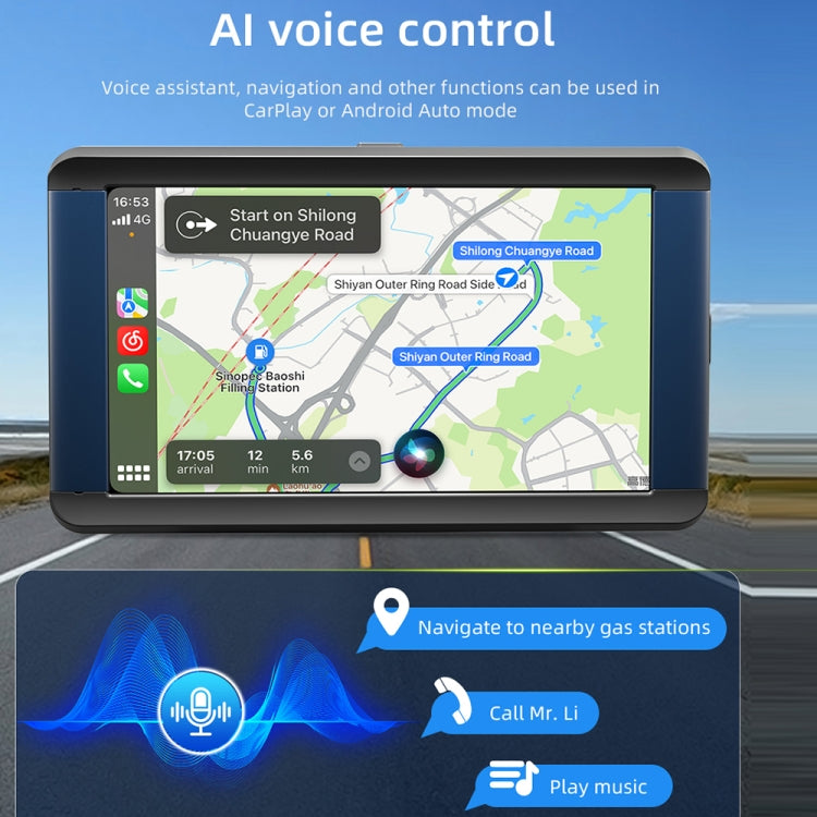 B300R 7 inch Portable Car MP5 Player Built-in Driving Recorder Support CarPlay / Android Auto(Black) - Car MP3 & MP4 & MP5 by buy2fix | Online Shopping UK | buy2fix