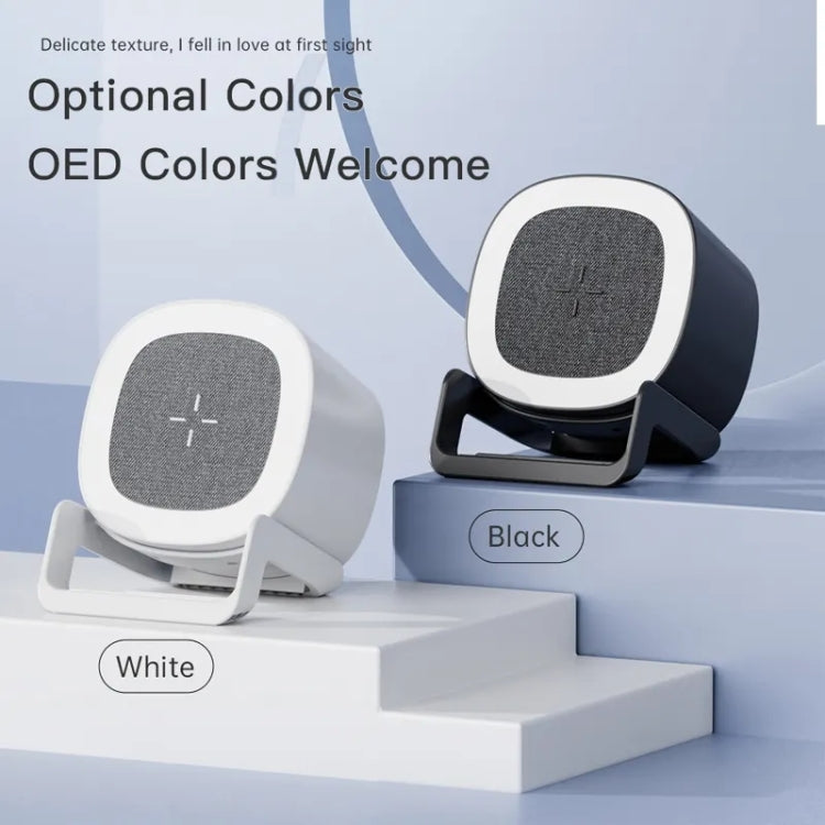 L28 4 in 1 15W Wireless Charging Atmosphere Night Light Bluetooth Speaker(Black) - Mini Speaker by buy2fix | Online Shopping UK | buy2fix