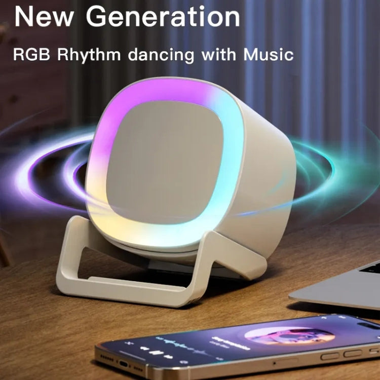 L28 4 in 1 15W Wireless Charging Atmosphere Night Light Bluetooth Speaker(Black) - Mini Speaker by buy2fix | Online Shopping UK | buy2fix